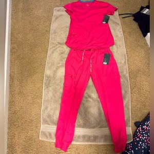 Med Couture Pink Scrub Set